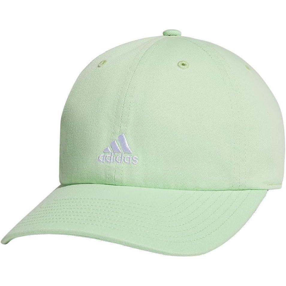 imageadidas Womens Saturday Baseball Cap Adjustable Cotton Hat Athletic Relaxed Fit DISCONTINUEDSemi Green SparkWhite20