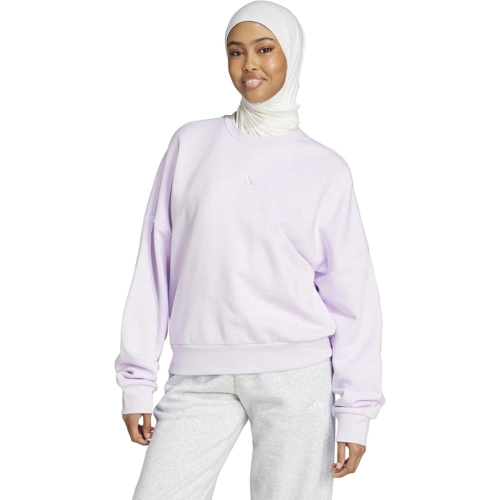 imageadidas womens Essentials Small Logo Feel Cozy SweatshirtIce LavenderBliss Lilac