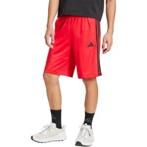 adidas Men’s 3-Stripes Tricot Shorts(Pure Ruby)