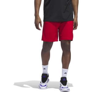 adidas Men’s Badge of Sport Basketball Shorts(Better Scarlet/Better Scarlet)