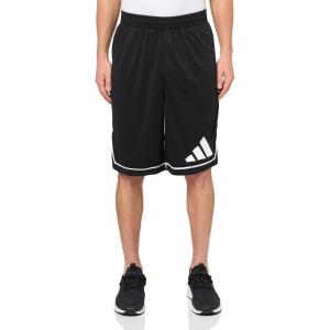 adidas Men’s Badge of Sport Basketball Shorts(Black/White)