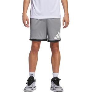 adidas Men’s Badge of Sport Basketball Shorts(Grey/Black)