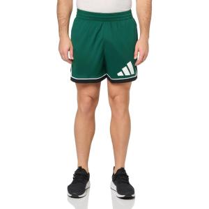 adidas Men’s Badge of Sport Basketball Shorts(Team Dark Green/Black)