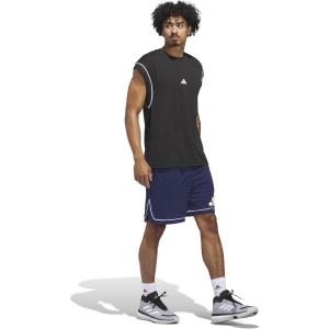 adidas Men’s Badge of Sport Basketball Shorts(Team Navy Blue/Team Navy Blue)