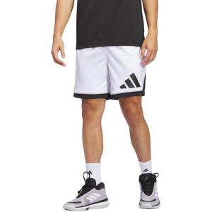 adidas Men’s Badge of Sport Basketball Shorts(White/Black)