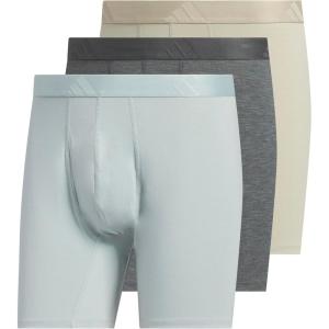 adidas Men’s Boxer Brief Underwear (3-Pack) Luxe Comfort Ultra Soft Rayon Blend(Wonder Sage Green/Grey Six/Wonder Cargo Khaki)