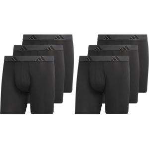 adidas Men’s Microfiber Boxer Briefs Underwear (Multipack) Athletic Stretch-Fit(Black/Onix Grey/Black/Microfiber/Multi)