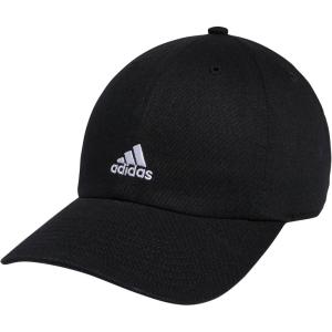 adidas Women’s Saturday Baseball Cap – Adjustable Cotton Hat, Athletic Relaxed Fit DISCONTINUED(Black/White/2.0)
