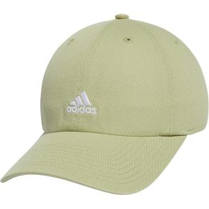 adidas Women’s Saturday Baseball Cap – Adjustable Cotton Hat, Athletic Relaxed Fit DISCONTINUED(Magic Lime Green/White)