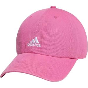 adidas Women’s Saturday Baseball Cap – Adjustable Cotton Hat, Athletic Relaxed Fit DISCONTINUED(Preloved Fuchsia Pink/White)