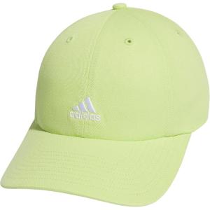 adidas Women’s Saturday Baseball Cap – Adjustable Cotton Hat, Athletic Relaxed Fit DISCONTINUED(Pulse Lime Green/White)