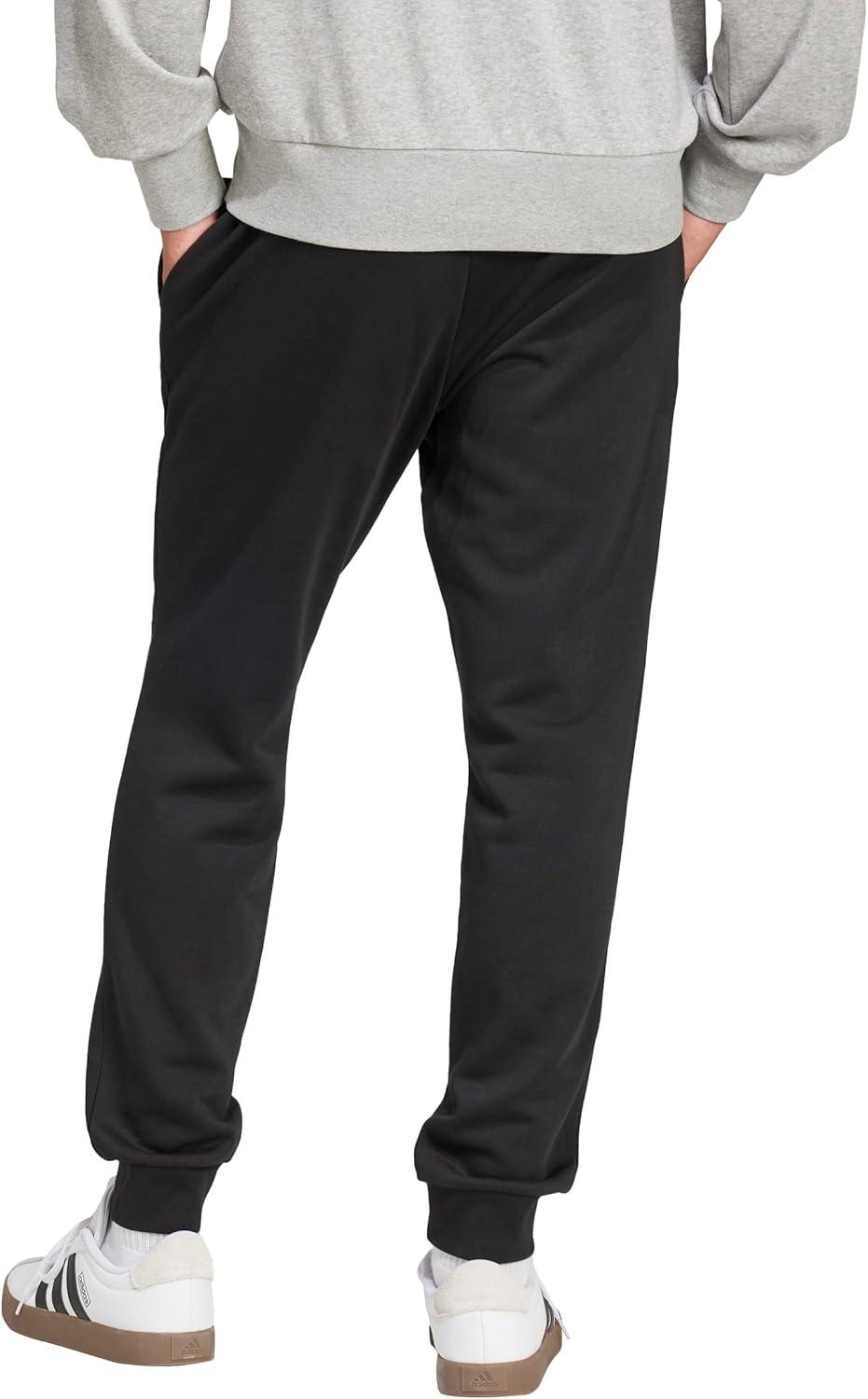 imageAdidas Mens Essentials Feel Cozy Fleece PantsBlackWhite