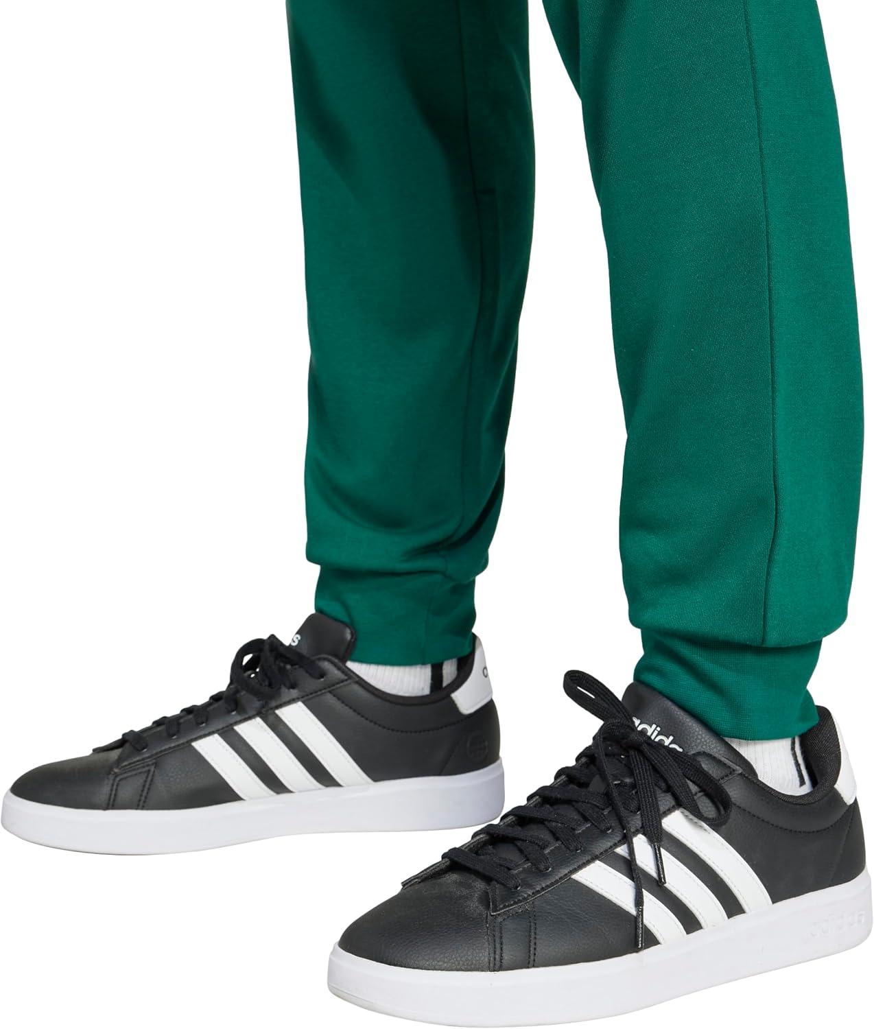 imageAdidas Mens Essentials Feel Cozy Fleece PantsCollegiate GreenBlack