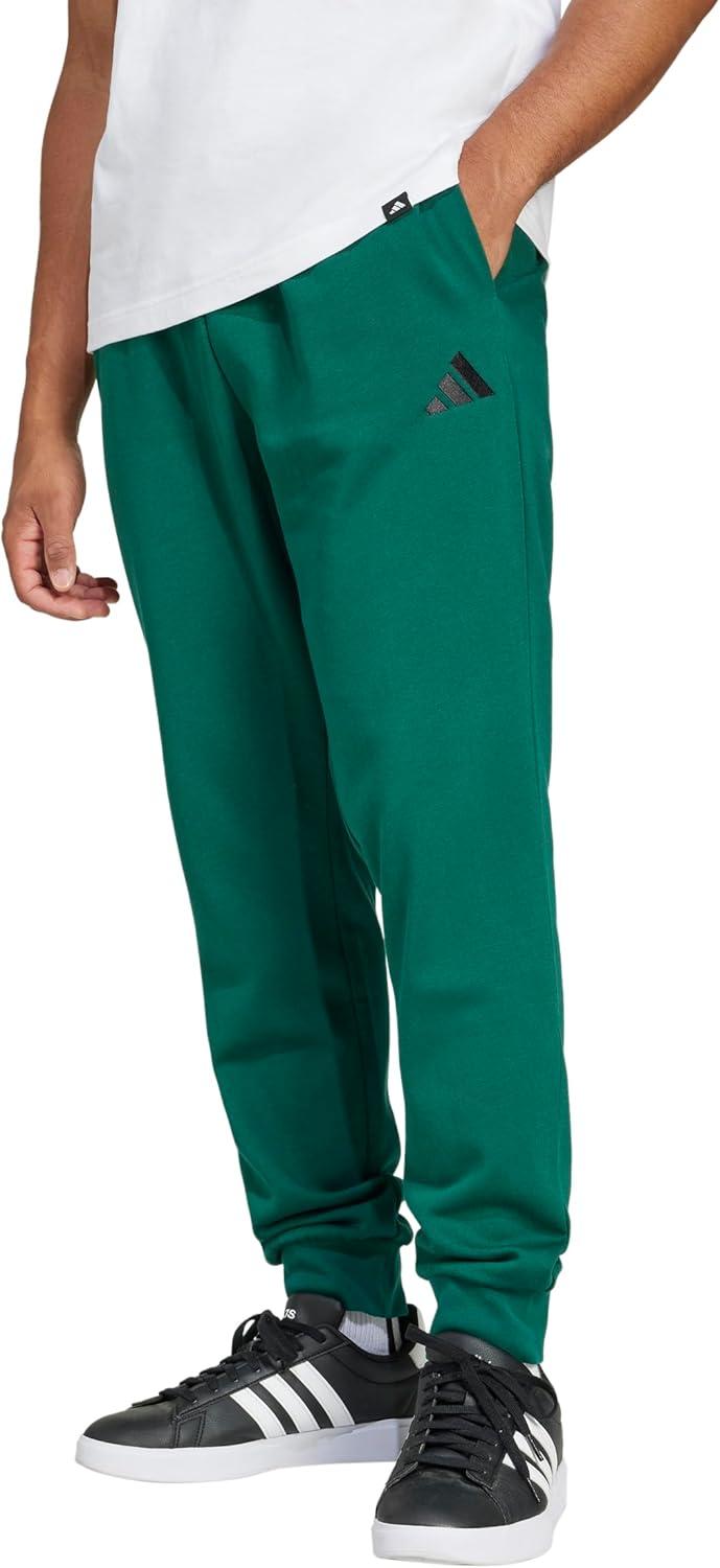 imageAdidas Mens Essentials Feel Cozy Fleece PantsCollegiate GreenBlack