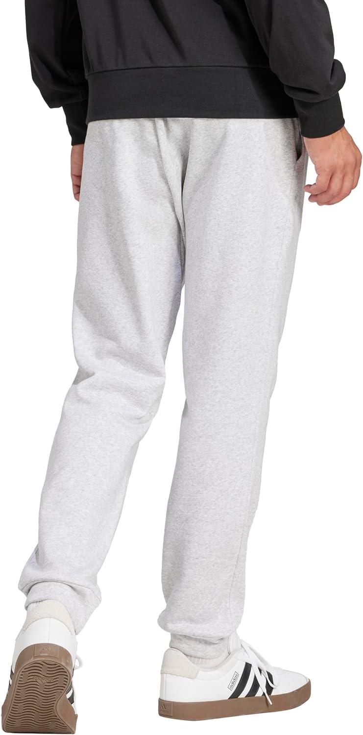 imageAdidas Mens Essentials Feel Cozy Fleece PantsLight Grey HeatherBlack