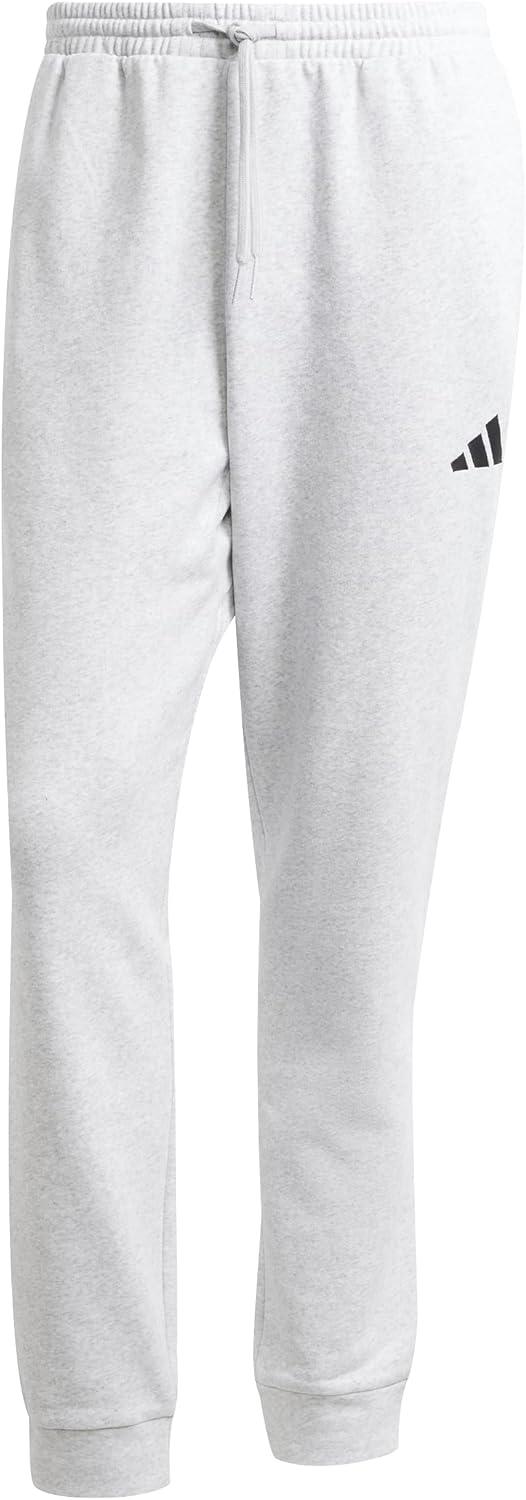 imageAdidas Mens Essentials Feel Cozy Fleece PantsLight Grey HeatherBlack