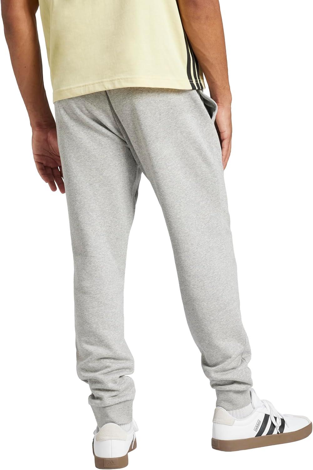 imageAdidas Mens Essentials Feel Cozy Fleece PantsMedium Grey HeatherBlack
