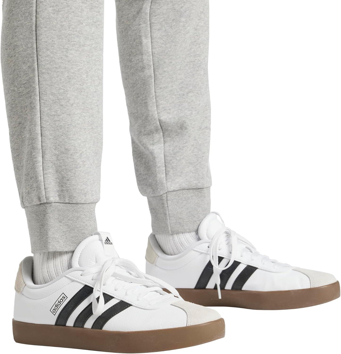 imageAdidas Mens Essentials Feel Cozy Fleece PantsMedium Grey HeatherBlack