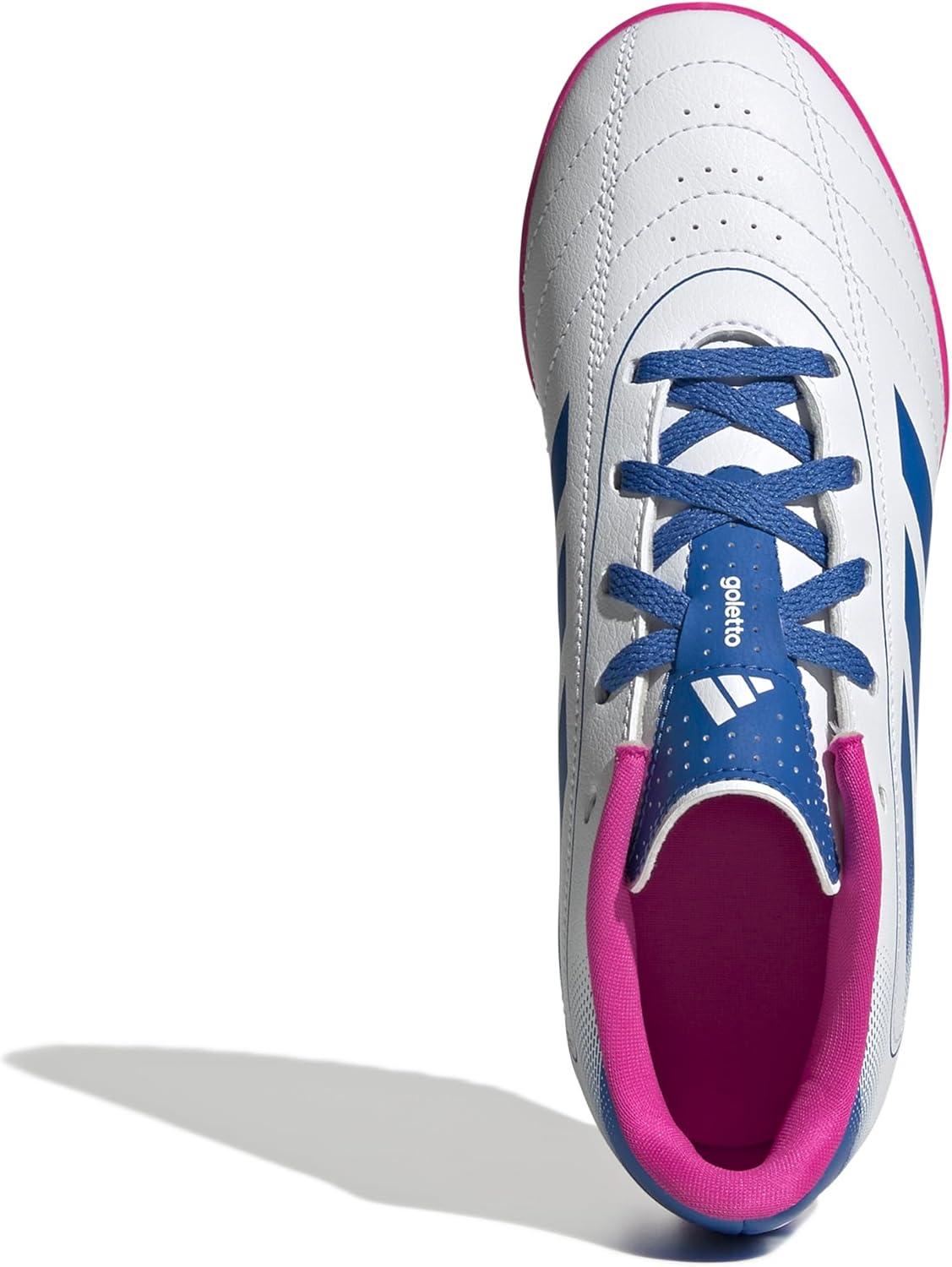 imageAdidas UnisexChild Goletto Ix Turf SneakerWhiteBright RoyalTeam Shock Pink