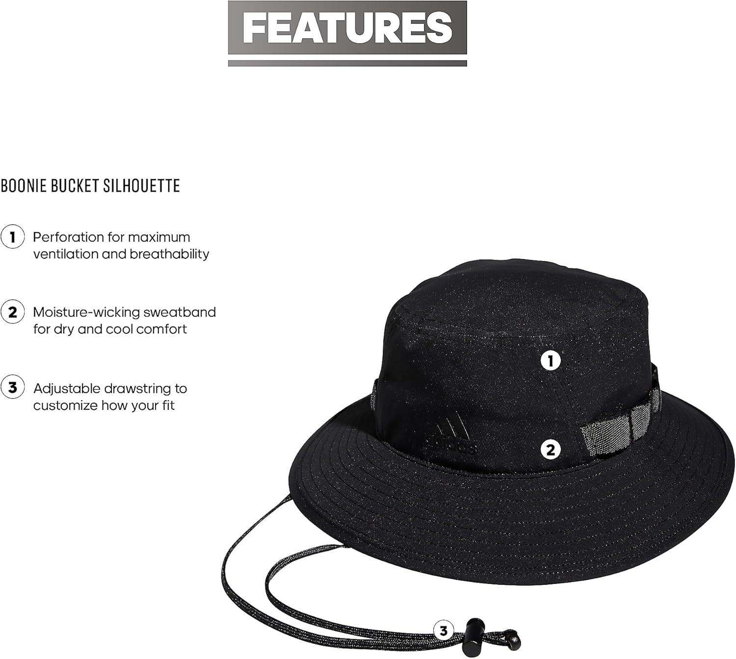 imageAdidas Victory Bucket Hat for Men Athletic Sun Cap for OutdoorsBlack40