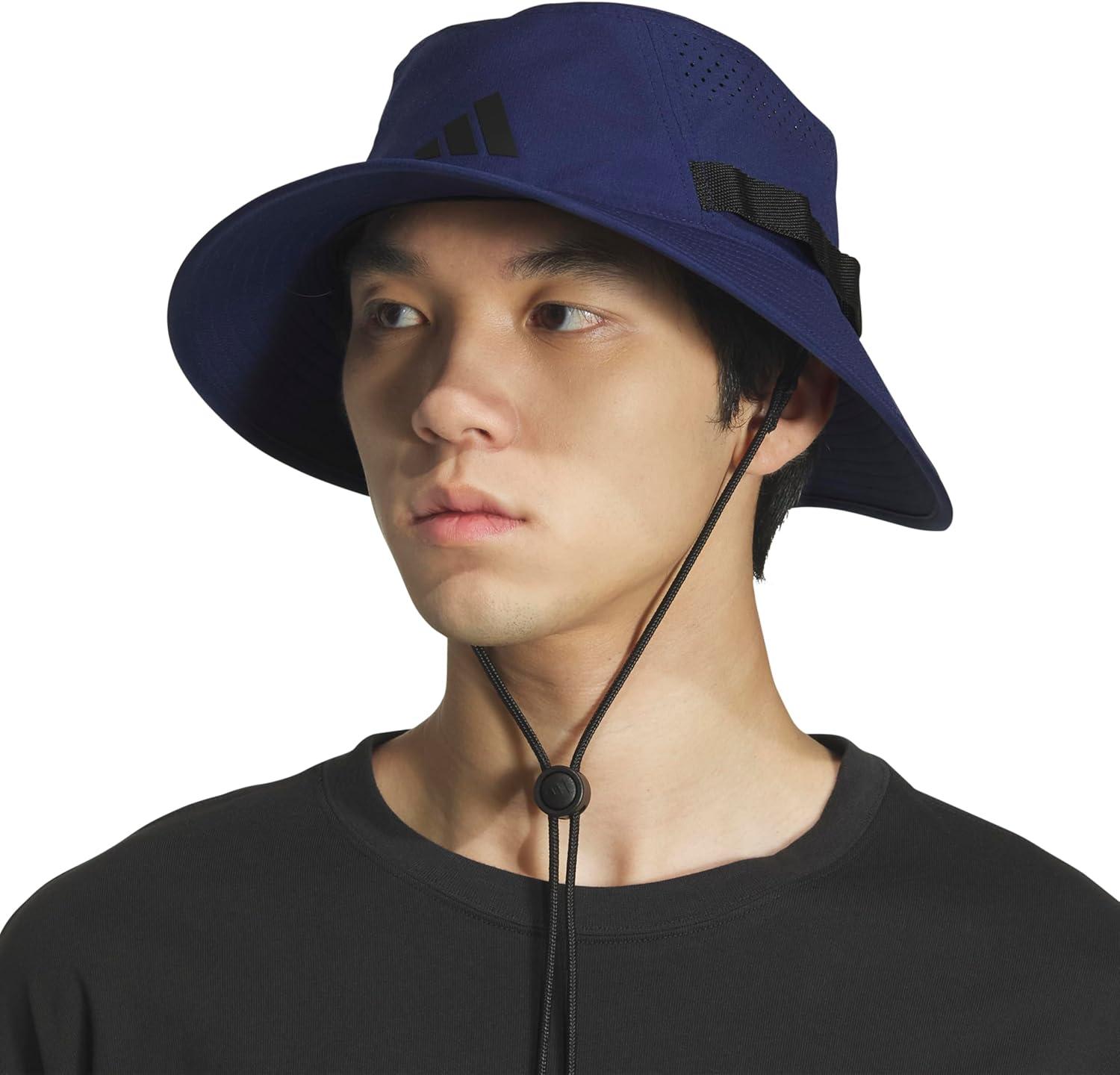 imageAdidas Victory Bucket Hat for Men Athletic Sun Cap for OutdoorsDark BlueBlack50