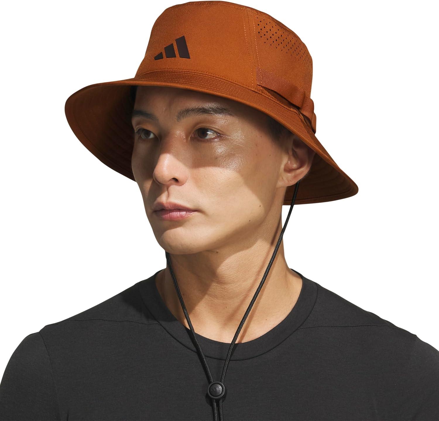 imageAdidas Victory Bucket Hat for Men Athletic Sun Cap for OutdoorsDusky Bronze BrownAurora Coffee Brown50