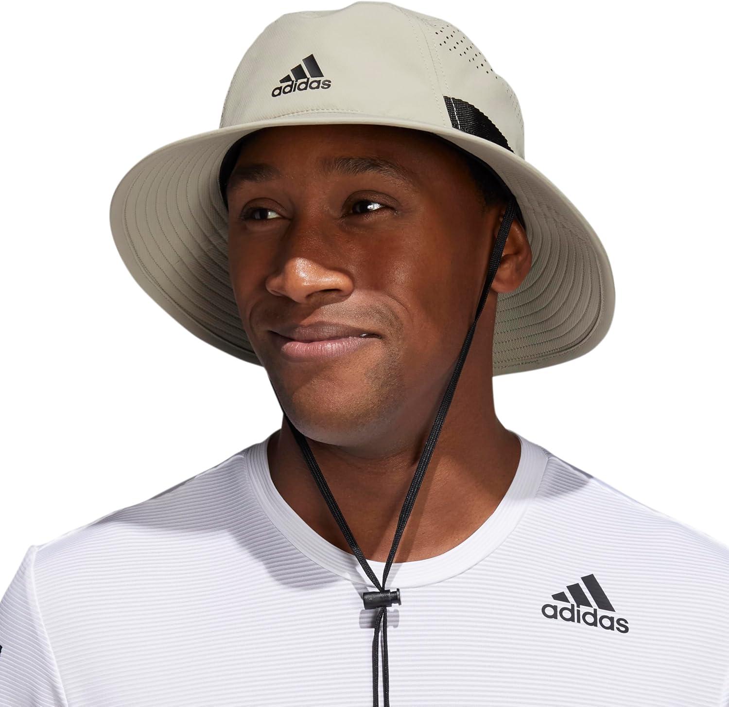 imageAdidas Victory Bucket Hat for Men Athletic Sun Cap for OutdoorsFeather GreyBlack40