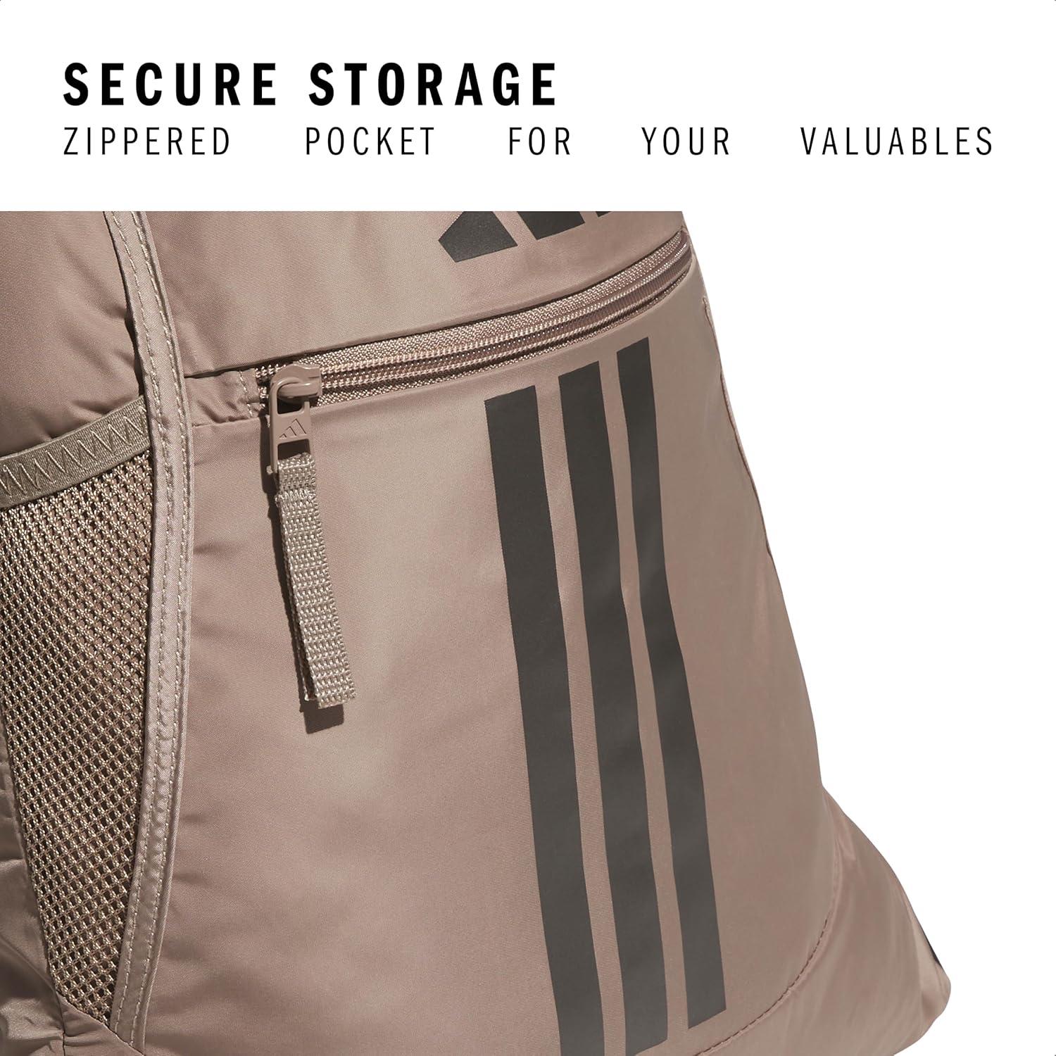 imageadidas Alliance Sackpack Drawstring Backpack Small Bag for Men and Women3Chalky BrownGunmetal