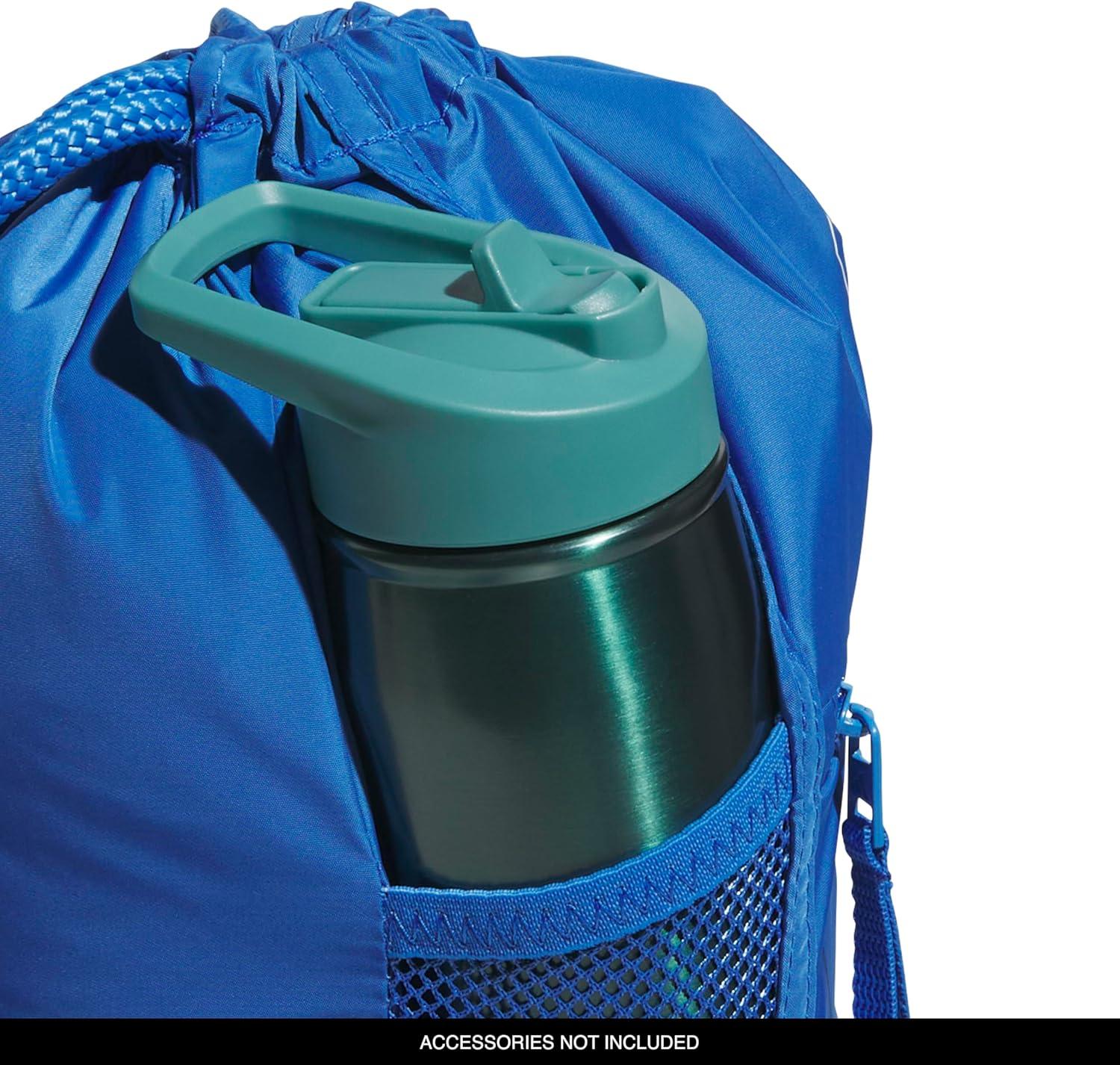 imageadidas Alliance Sackpack Drawstring Backpack Small Bag for Men and Women3Ray BlueWhite