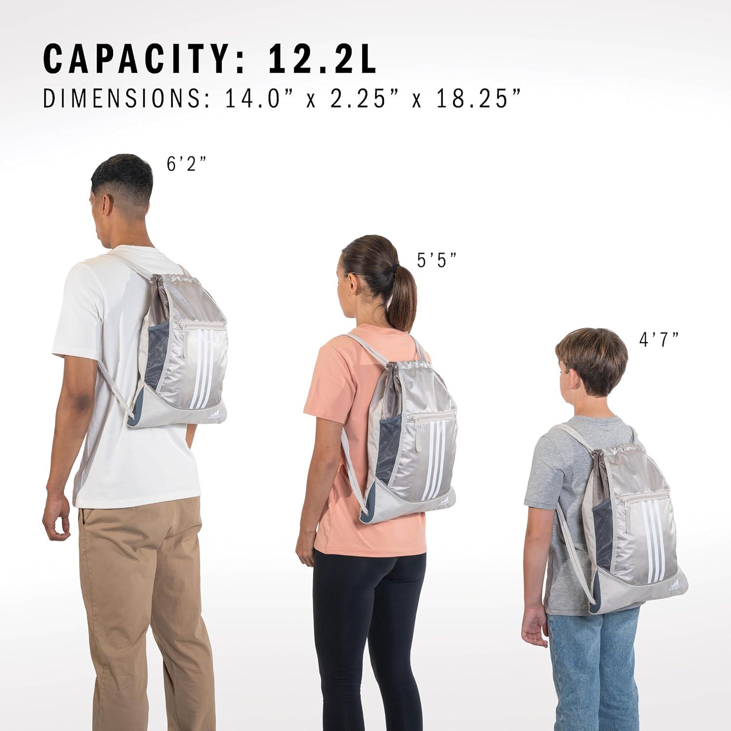 imageadidas Alliance Sackpack Drawstring Backpack Small Bag for Men and Women3Ray BlueWhite