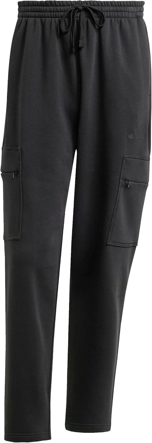 imageadidas Mens All SZN Fleece Graphic Loose Cargo PantsBlackBlack