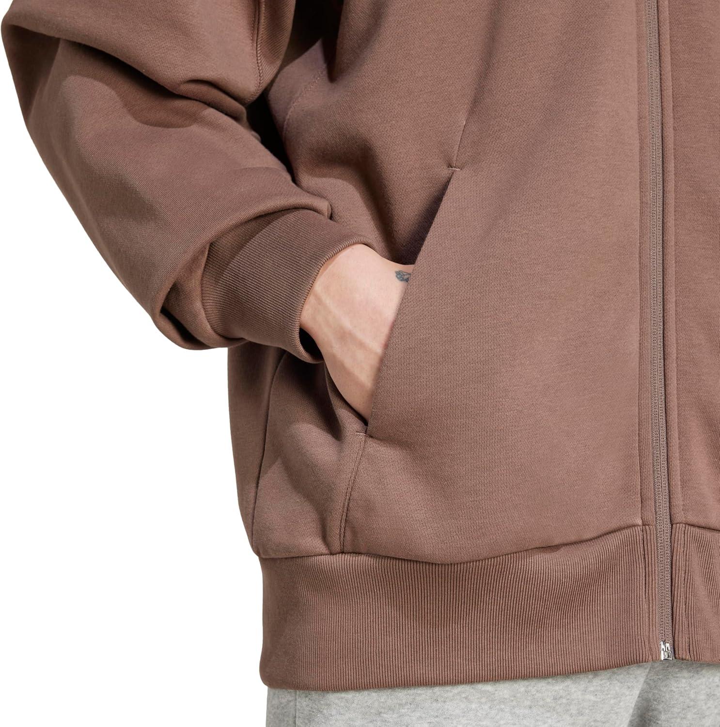 imageadidas Mens All Szn Fleece FullZip Hoodie SweatshirtEarth Strata