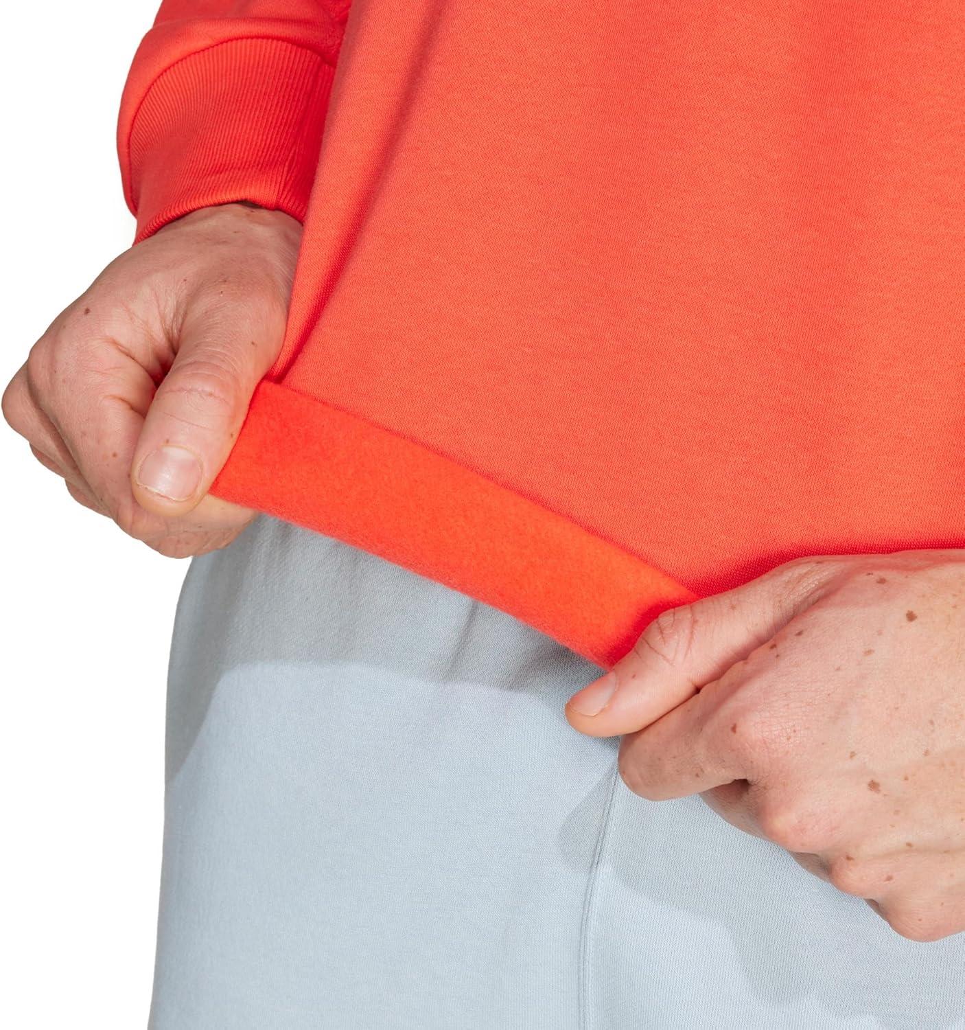 imageadidas Mens All Szn Fleece QuarterZip Crewneck SwearshirtBright Red