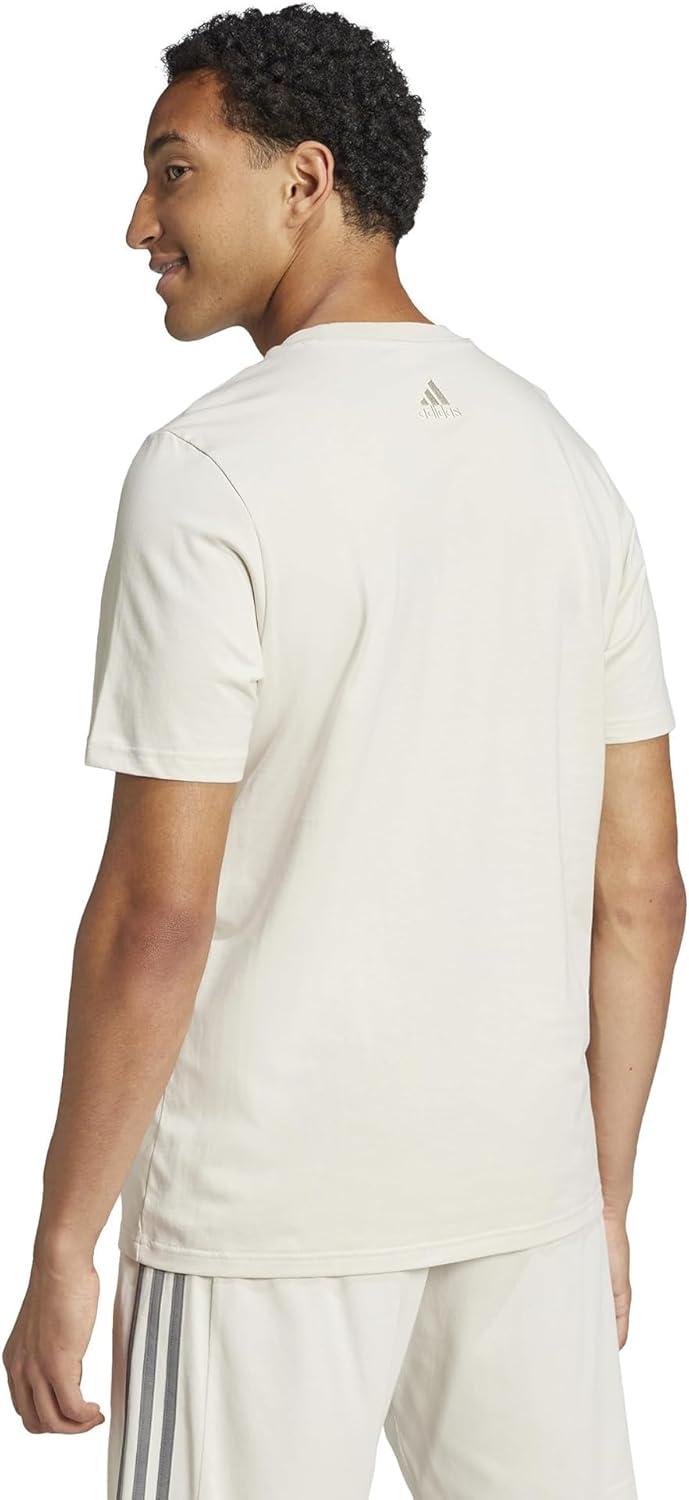 imageadidas Mens Essentials Single Jersey 3Stripes TShirtAluminaGrey