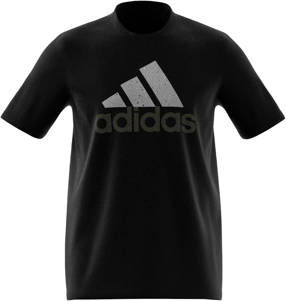 imageadidas Mens Essentials Single Jersey 3Stripes TShirtBlackWhiteOlive Strata