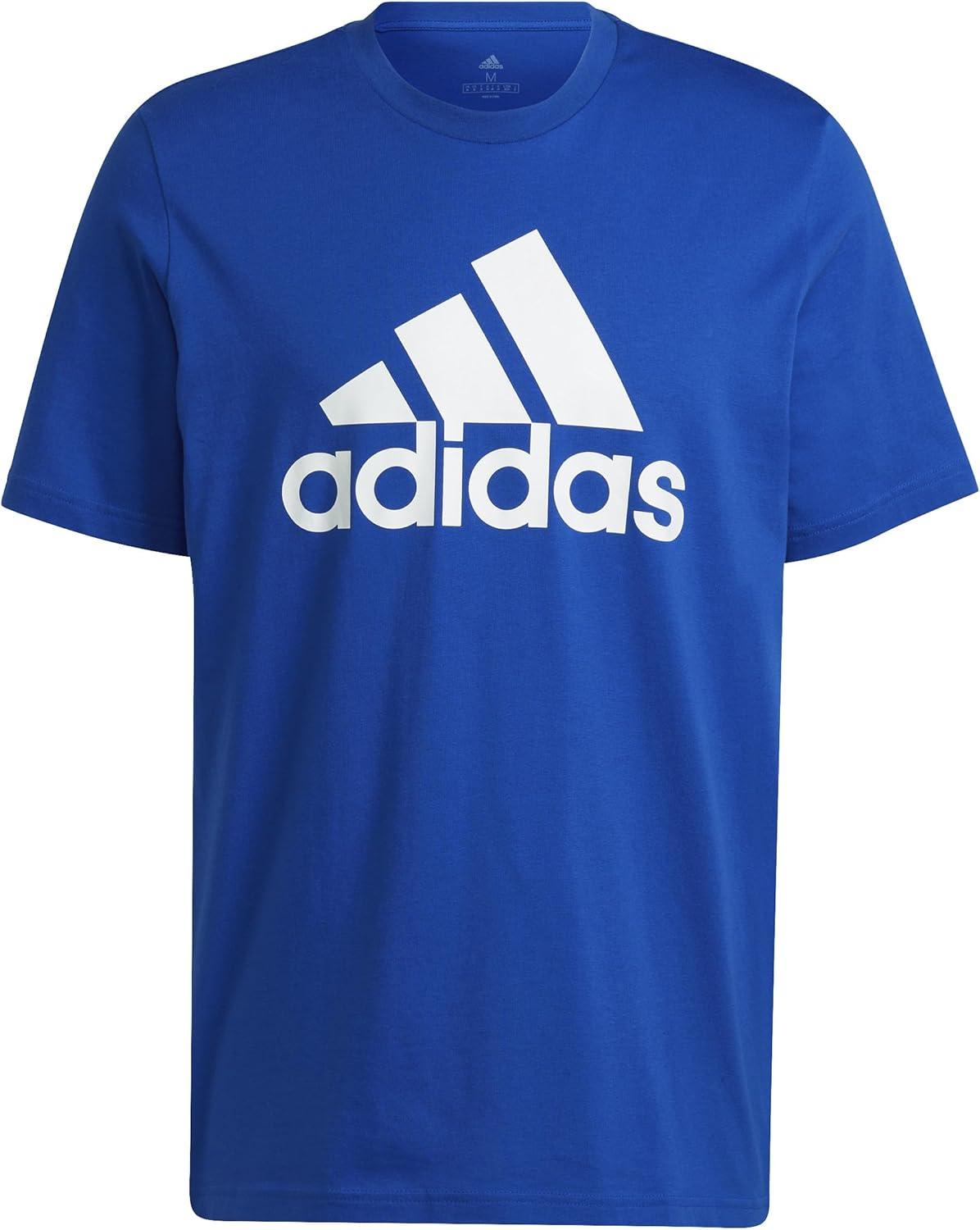imageadidas Mens Essentials Single Jersey 3Stripes TShirtTeam Royal BlueWhite
