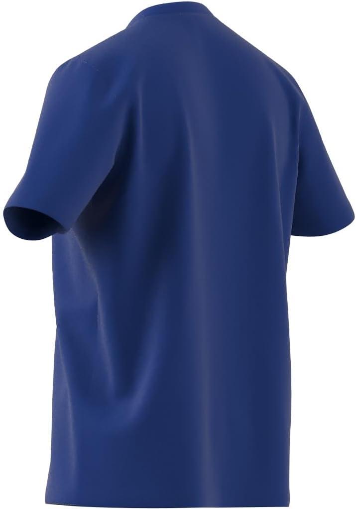 imageadidas Mens Essentials Single Jersey 3Stripes TShirtTeam Royal BlueWhite