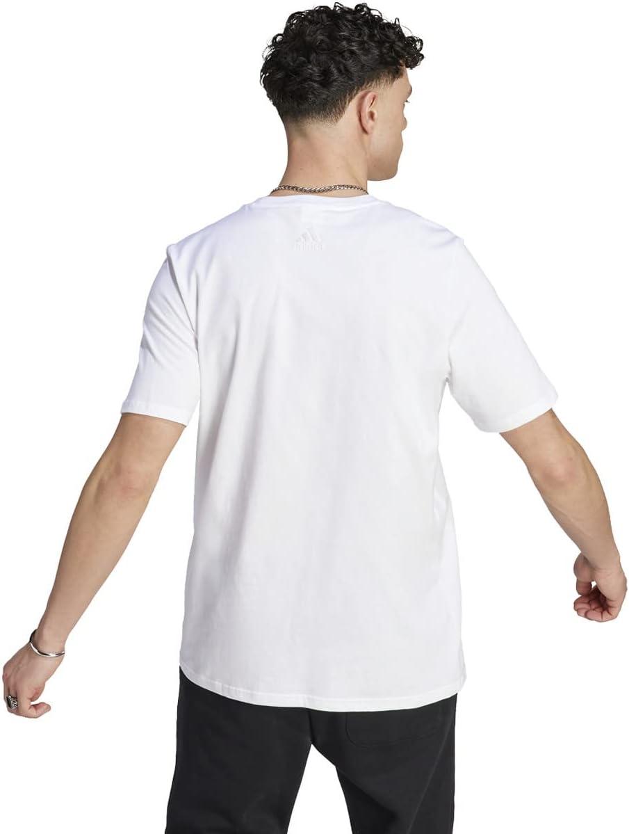 imageadidas Mens Essentials Single Jersey 3Stripes TShirtWhiteShadow Violet