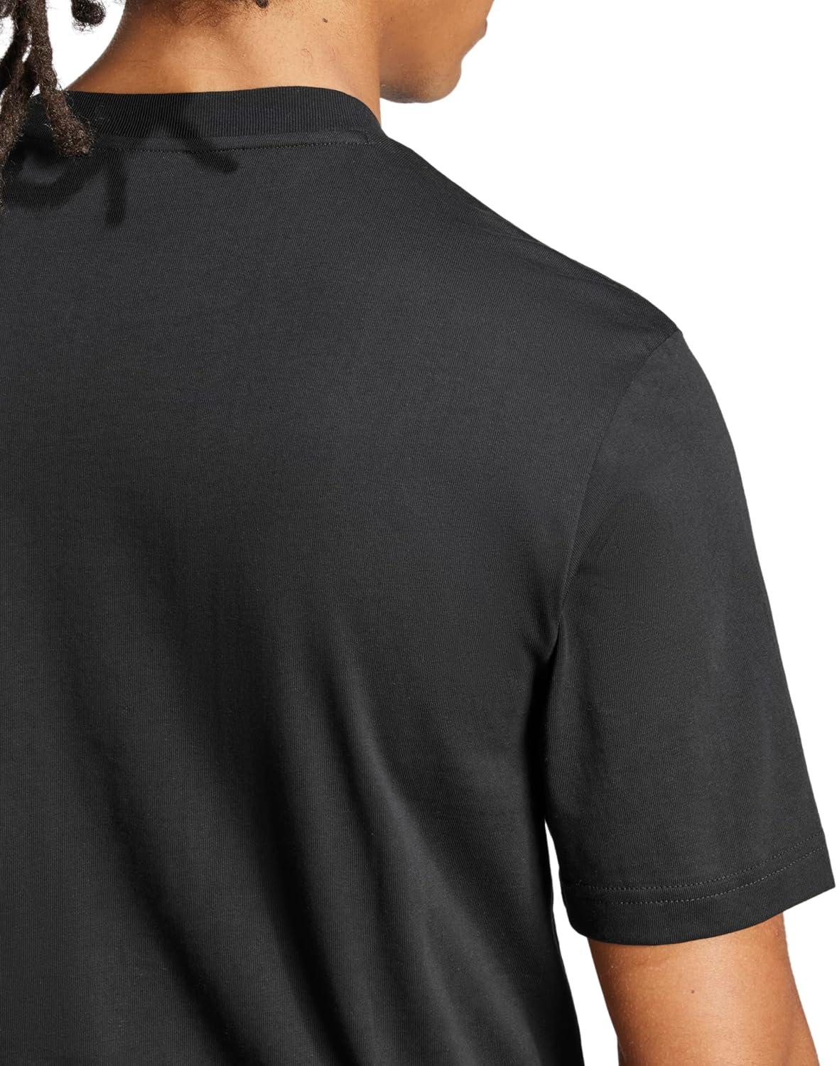 imageadidas Mens Essentials Small Logo Single Jersey TShirtBlackWhite