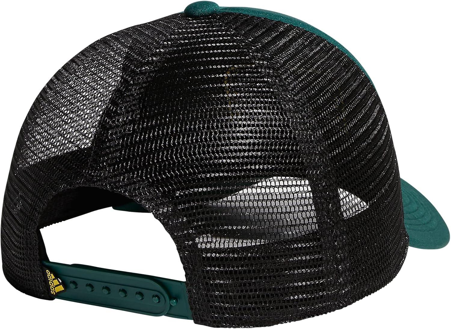 imageadidas Mens Foam Front Mesh Back Snapback Adjustable Fit Trucker HatCollegiate GreenBlackBold Gold