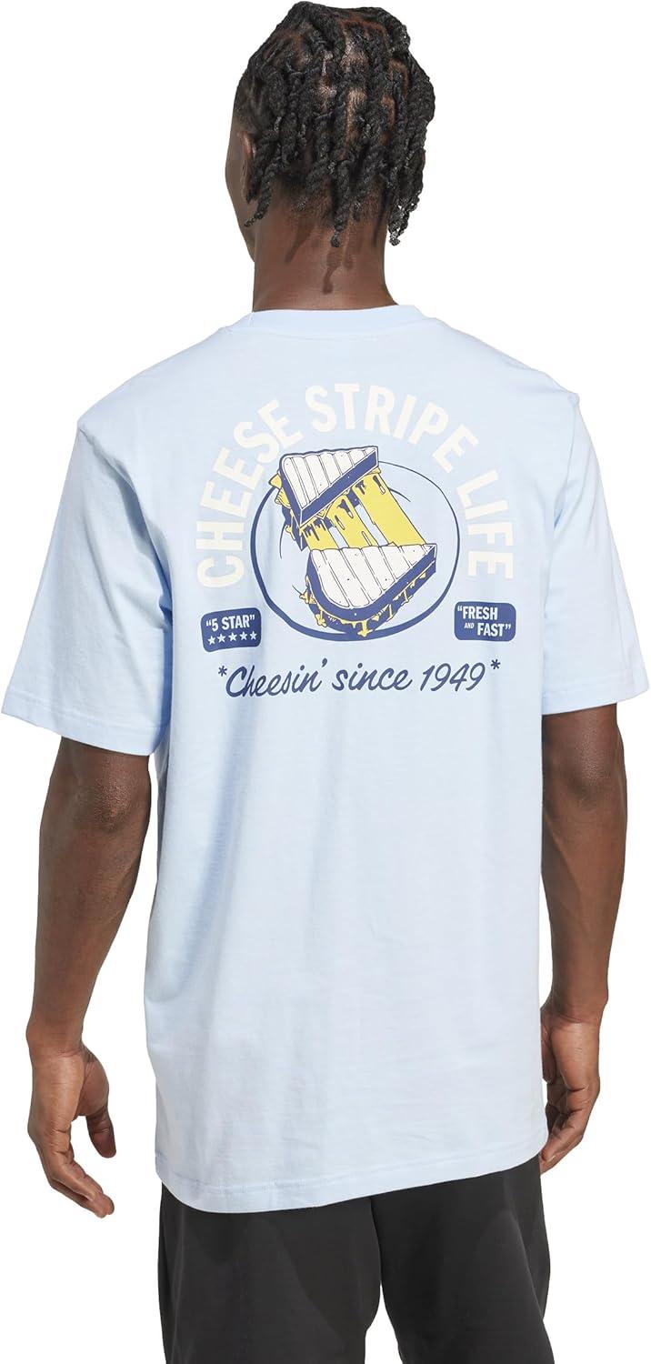 imageadidas Mens Food Pack Graphic TShirtGlow BlueGrilled Cheese