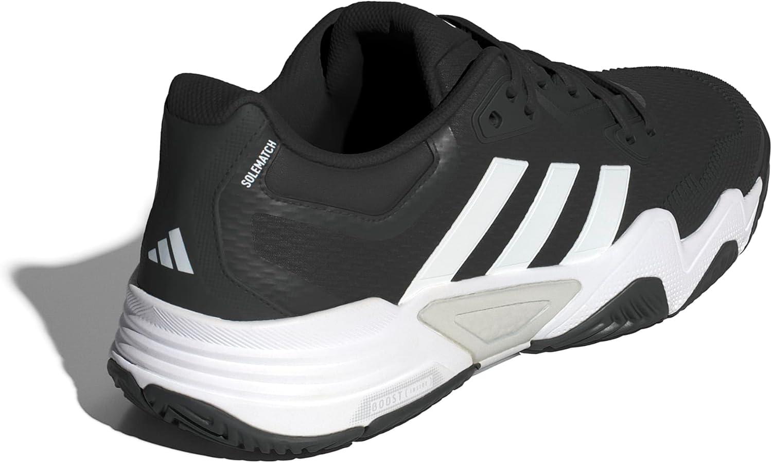 imageadidas Mens Solematch Control 2 TennisCore Black Cloud White Silver Metallic