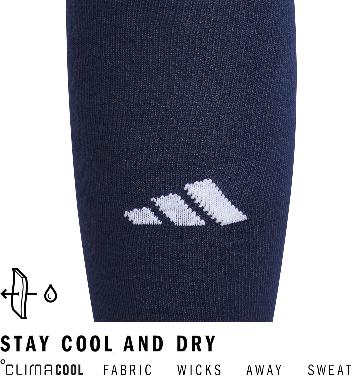 imageadidas Unisex Rivalry Field Compression Sport Socks for Men Women Athletic Socks MoistureWicking NCAA Compliant 2PackNavy BlueWhite20