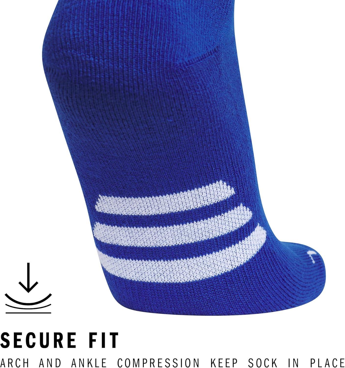 imageadidas Unisex Rivalry Field Compression Sport Socks for Men Women Athletic Socks MoistureWicking NCAA Compliant 2PackRoyal BlueWhite20