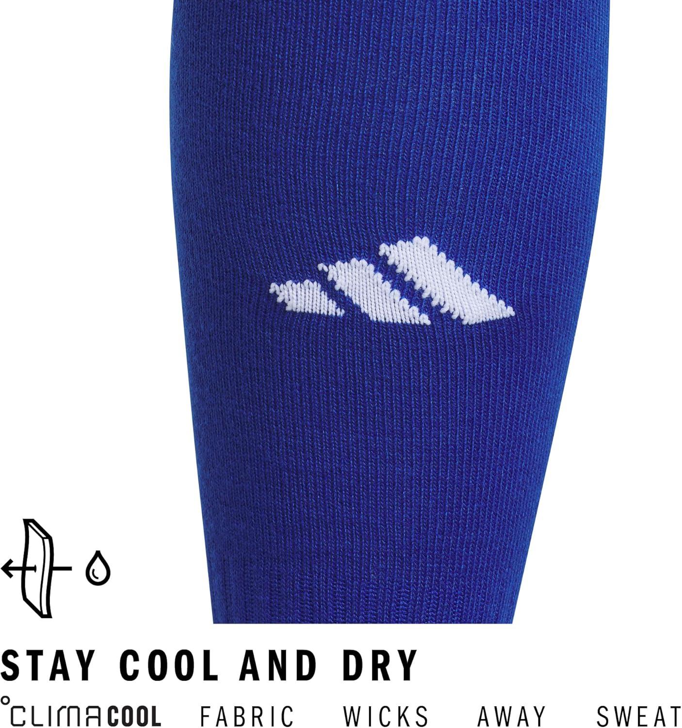 imageadidas Unisex Rivalry Field Compression Sport Socks for Men Women Athletic Socks MoistureWicking NCAA Compliant 2PackRoyal BlueWhite20