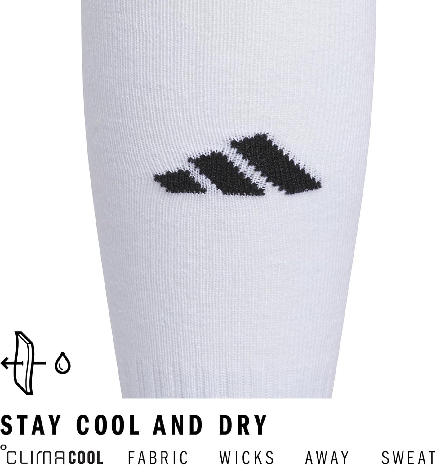 imageadidas Unisex Rivalry Field Compression Sport Socks for Men Women Athletic Socks MoistureWicking NCAA Compliant 2PackWhiteBlack20