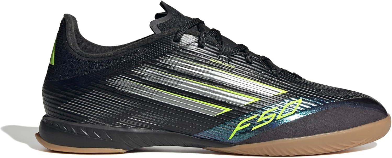 imageadidas UnisexAdult F50 League Indoor SneakerBlackIron MetallicLucid Lemon