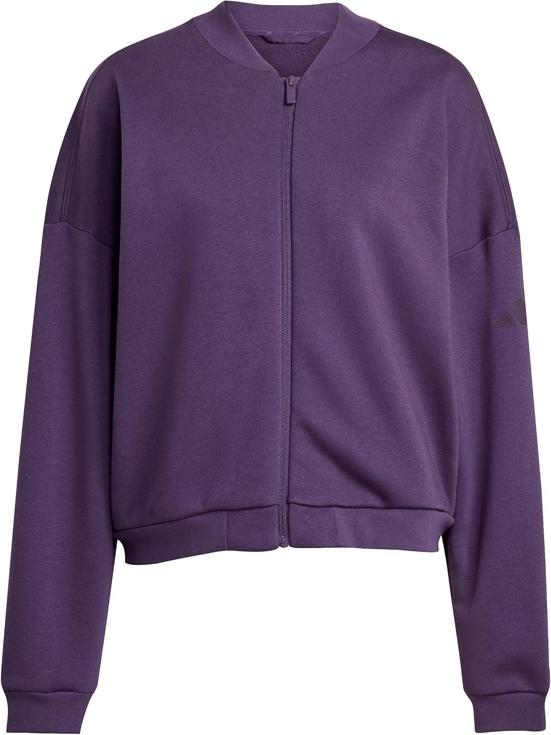 imageadidas Womens Essentials Contemporary Logo Bomber JacketAurora Plum