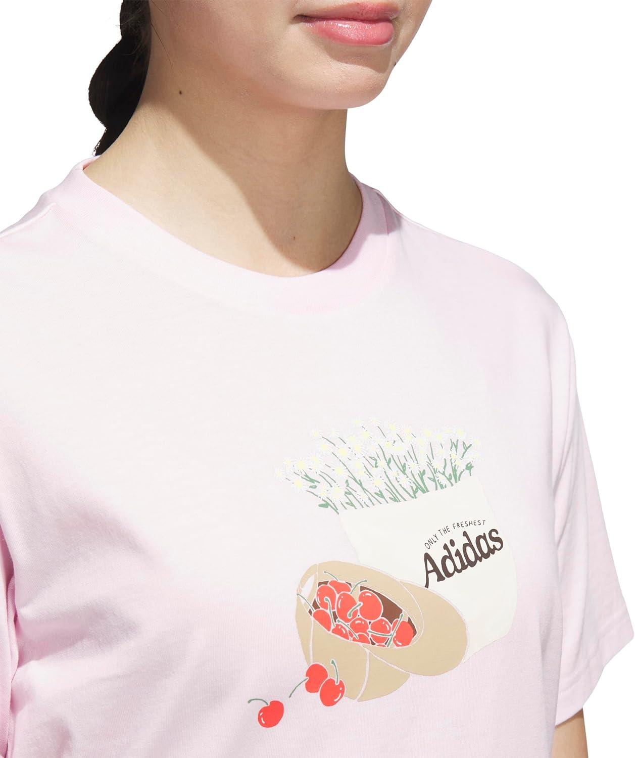 imageadidas Womens Farmers Market Graphic TShirtClear Pink
