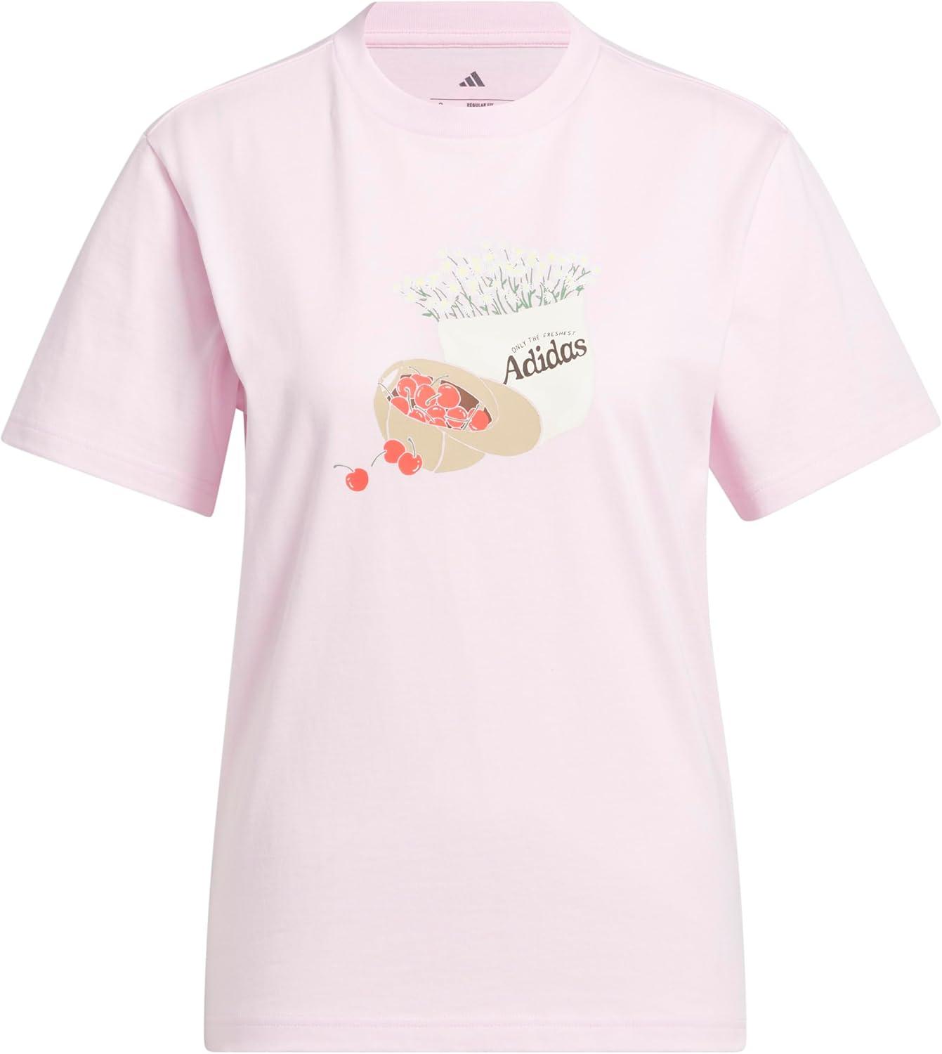 imageadidas Womens Farmers Market Graphic TShirtClear Pink